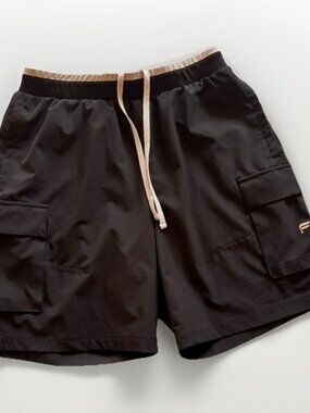 Fabletics The Fundamental II Cargo Short 7" Stretch Gym Workout Black Men's M/L?